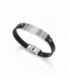 Pulsera Viceroy caballero acero y piel negra. - 75065P01010