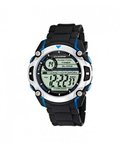 Rellotge Calypso digital cavaller blau i negre. - K5577/2