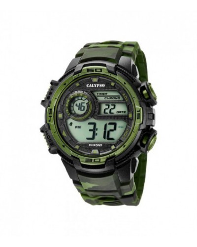 Rellotge Calypso digital cavaller camuflatge verd. - K5723/2