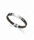 Pulsera Viceroy acero y caucho marrón. - 6343P09011