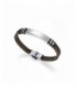 Pulsera Viceroy acero y caucho marrón. - 6343P09011