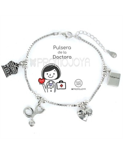 Pulsera plata profesiones Doctora. - 9103047