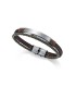 Pulsera Viceroy doble piel trenzada con placa de acero. - 15037P01011