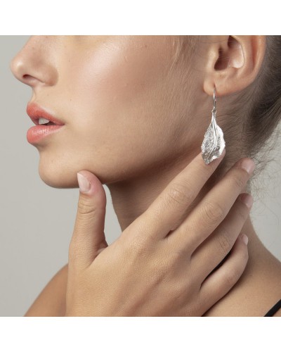 Arracades de plata amb preciosa forma de full. - ARRM037G