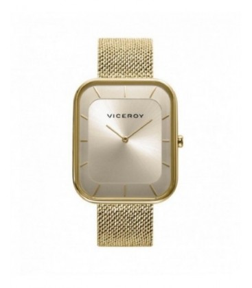 Reloj de mujer Viceroy rectangular acero Ip dorado. - 471316-27