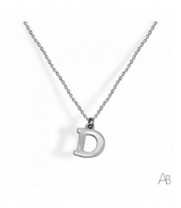 Colgante de plata letra D mayúscula. - CORV18D