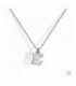 Colgante de plata letra E mayúscula con cadena. - CORV18E