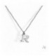 Colgante plata letra R mayúscula con cadena. - CORV18R