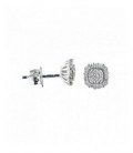 Pendientes oro blanco brillantes. - 469122