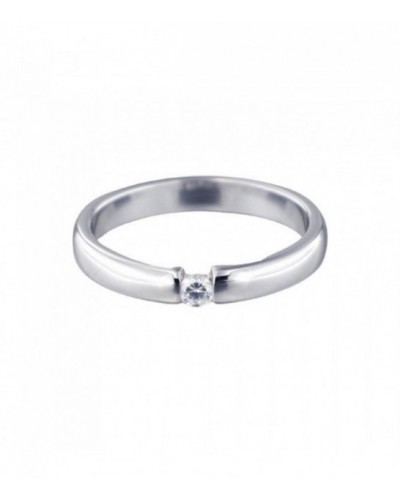 Anillo de oro blanco con brillante. - M-967312