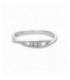 Anillo de oro blanco con tres brillantes. - 612812