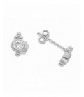 Pendientes de plata circonitas. - MED108A-11