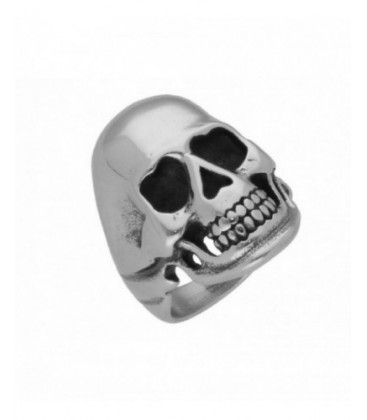 Anillo de acero en forma de calavera. - RB145AN.24