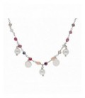 Collar de plata con piedras y perlas. - LAF6304CL