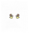 Pendientes de plata con piedras semipreciosas. - P748