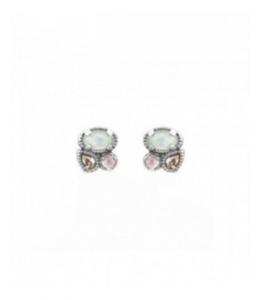Pendientes de plata con piedras semipreciosas. - P755