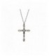 Colgante cruz de plata con piedras semipreciosas. - CR-4