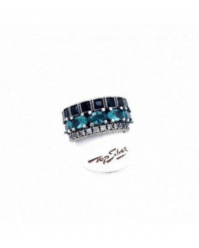 Anillo plata multipidras. - AN7225P