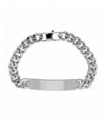 Pulsera de acero tipo no me olvides de caballero. - 845BR227