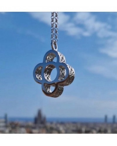 Colgante de plata flor de Barcelona. - PEJ006S