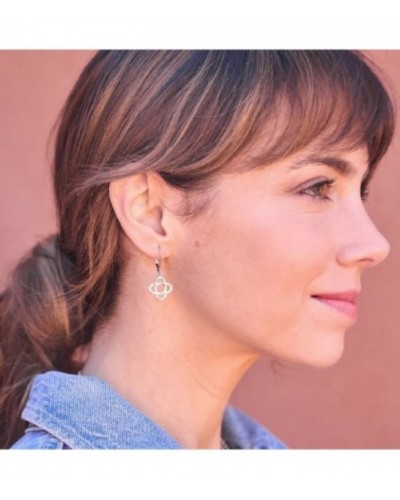Pendientes de plata flor de Barcelona largos. - ARJ006SPG