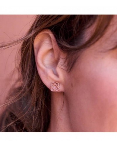 Pendientes de plata mini flor de Barcelona. - ARJ006SPP