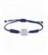 Polsera plata Panot de Barcelona i macramé blau. - PUJ006PMA