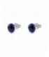 Pendientes plata rodiada piedra indigo oscuro. - ARRJ005PI