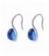 Arracades de plata amb vidre blau i tanca de ganxo. - ARRJ005GGA