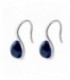 Arracades de plata amb vidre blau indigo amb ganxo. - ARRJ005GGI