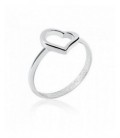 Anillo de plata en forma de corazón. - ANRM063