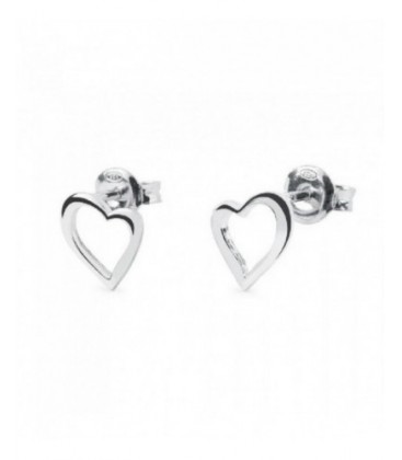 Pendientes de plata en forma de corazón. - ARRM063