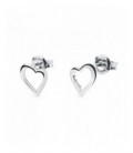 Pendientes de plata en forma de corazón. - ARRM063