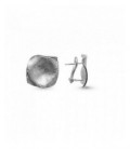 Pendientes plata forma cuadrada con cierre omega. - ARRM072O
