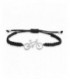 Polsera de macramé negre amb bicicleta de muntanya de plata. - PUJ008MN
