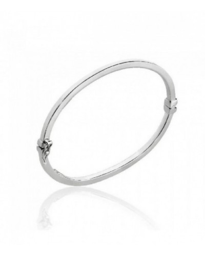 Pulsera de plata rígida ovalada. - ESR2L3