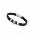 Pulsera Lotus Style de acero y piel para hombre. - LS2104-2/1