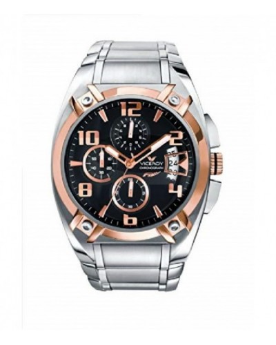 Reloj Viceroy de acero con esfera negra. - 47553-95
