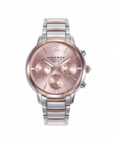 Reloj Viceroy multifunción para mujer bicolor IP rosa. - 401206-75