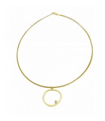 Colgante de plata chapada con brillante. - C-040(R)B
