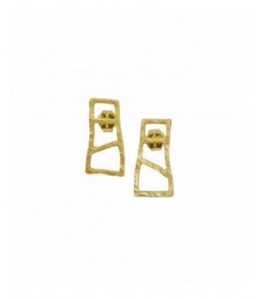 Arrecades d`argent xapat en or. - B-040(Q)G/P