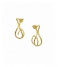 Pendientes de plata chapada en oro tipo aro. - B-081G/L