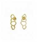 Pendientes de plata chapada en oro. - B-084G/P4