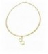 Colgante de plata chapada con brillante. - C-077B
