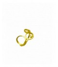 Anillo de plata chapada con brillante. - S-077B