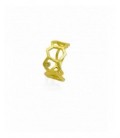Anillo de plata chapada con brillante. - S-084B