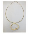 Colgante de plata chapada de oro con perla. - C-040(R)G/1