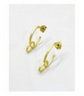 Pendientes de plata chapada en oro. - B-101G/C