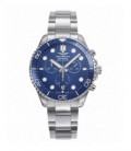 Reloj Sandoz acero cronómetro esfera azul. - 83021-37