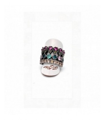 Anillo de plata multicolor. - AN7669P